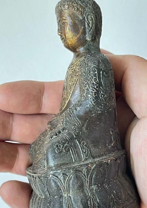 仏教美術 中国  仏像  小仏像 銅製 銅器 仏教美術 中国 仏像 水月観音 小仏像 銅製 銅器 - メルカリ