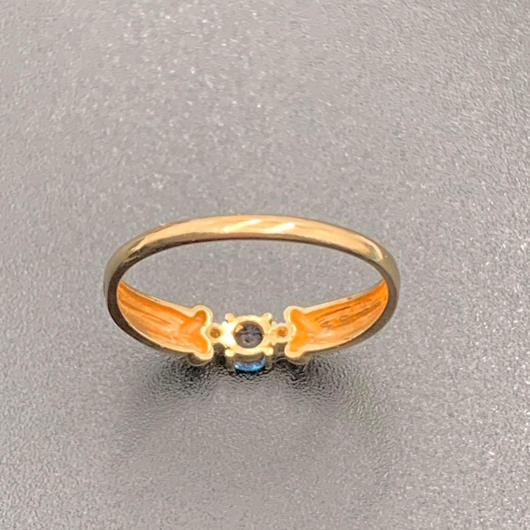 ジュエリーマキ　K9 サファイア ダイヤ 11号 レディースリング　ゴールド ジュエリーマキ K9 サファイア約3.4㎜ ダイヤ 11号 1.1g レディース