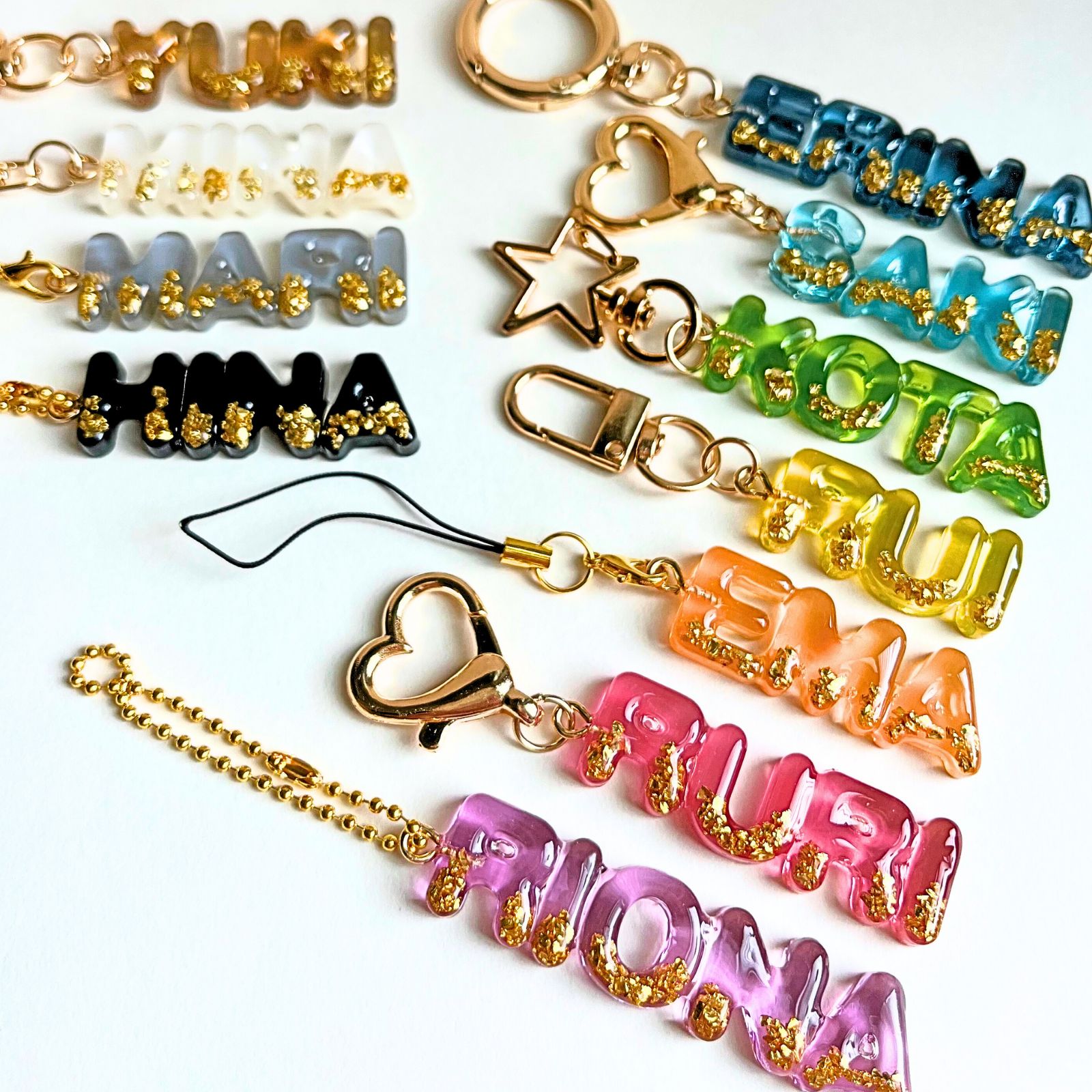 受注オーダー】ネームキーホルダー 当店人気No.1 お名前キーホルダー