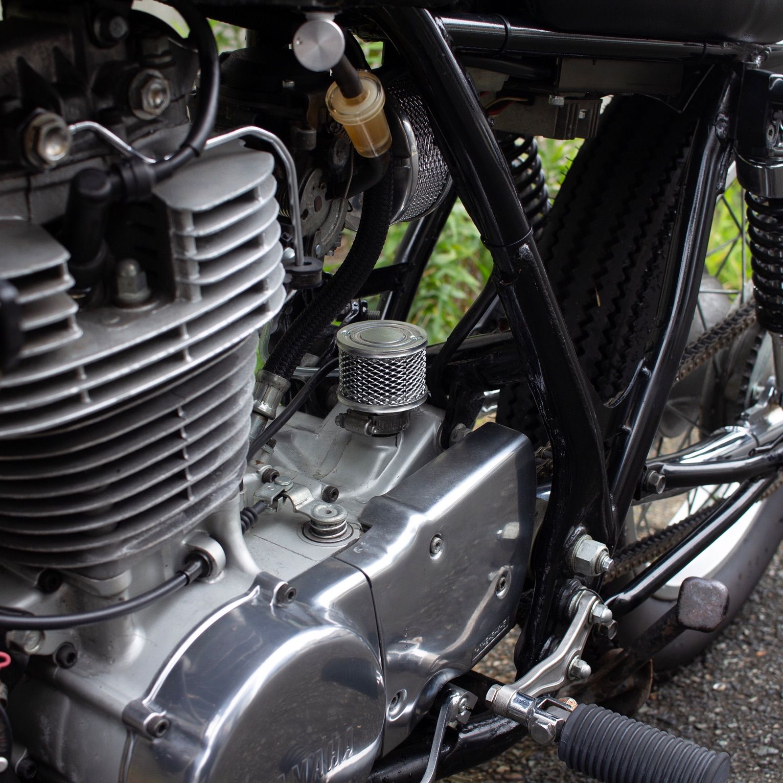 SR400/500用 ビレットブリーザーフィルター MOTOR ROCK (MR-IN012