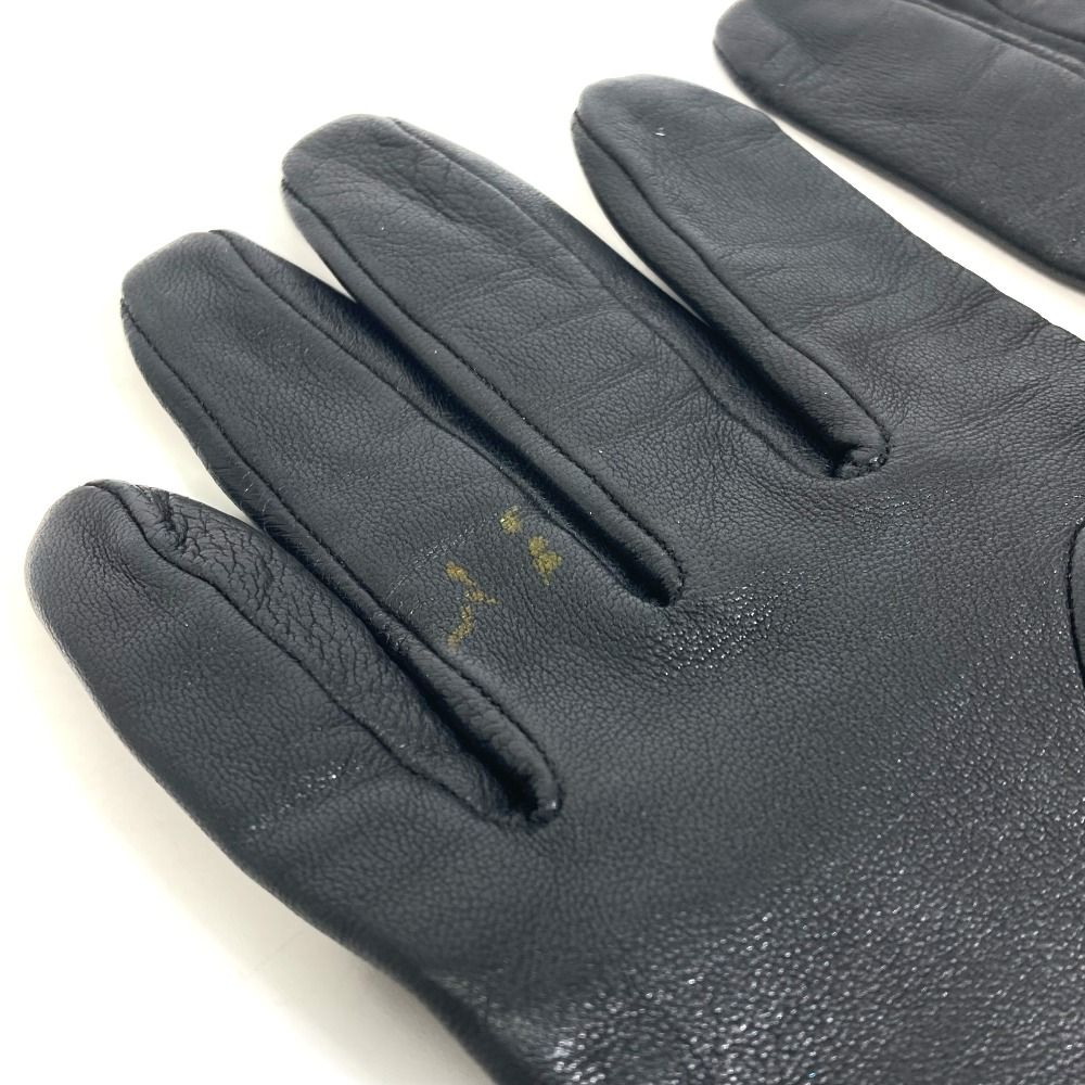 LOUIS VUITTON手袋 LOUIS VUITTON M75555 apparel logo Glove gloves Leather Black