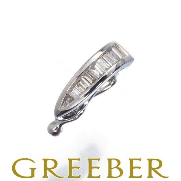 ダイヤ ダイヤモンド 0.06ct バチカン ペンダントトップ K18WG #168999  