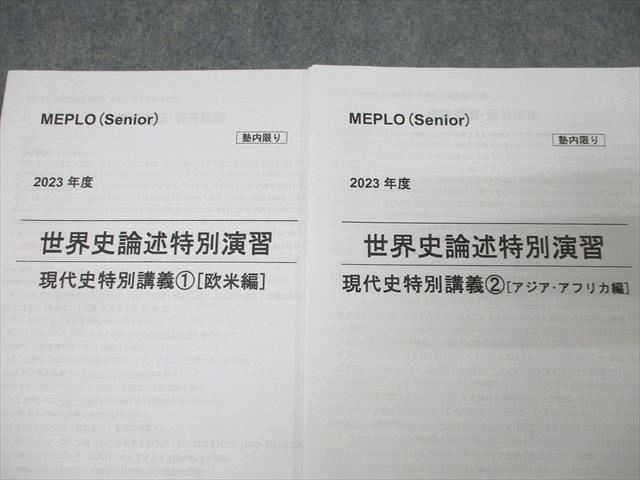 河合塾MEPLO 東京大学 東大世界史論述特別演習(大論述対策・特別