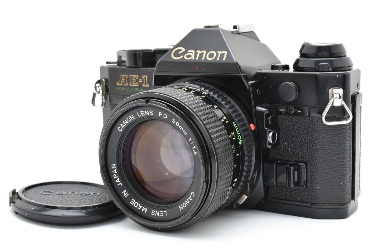 【動作好調】 Canon AE-1 50mm F1.4 フィルムカメラ Canon AE-1 PROGRAM / NEW FD 50mm F1.4 整備済 キヤノン (55352