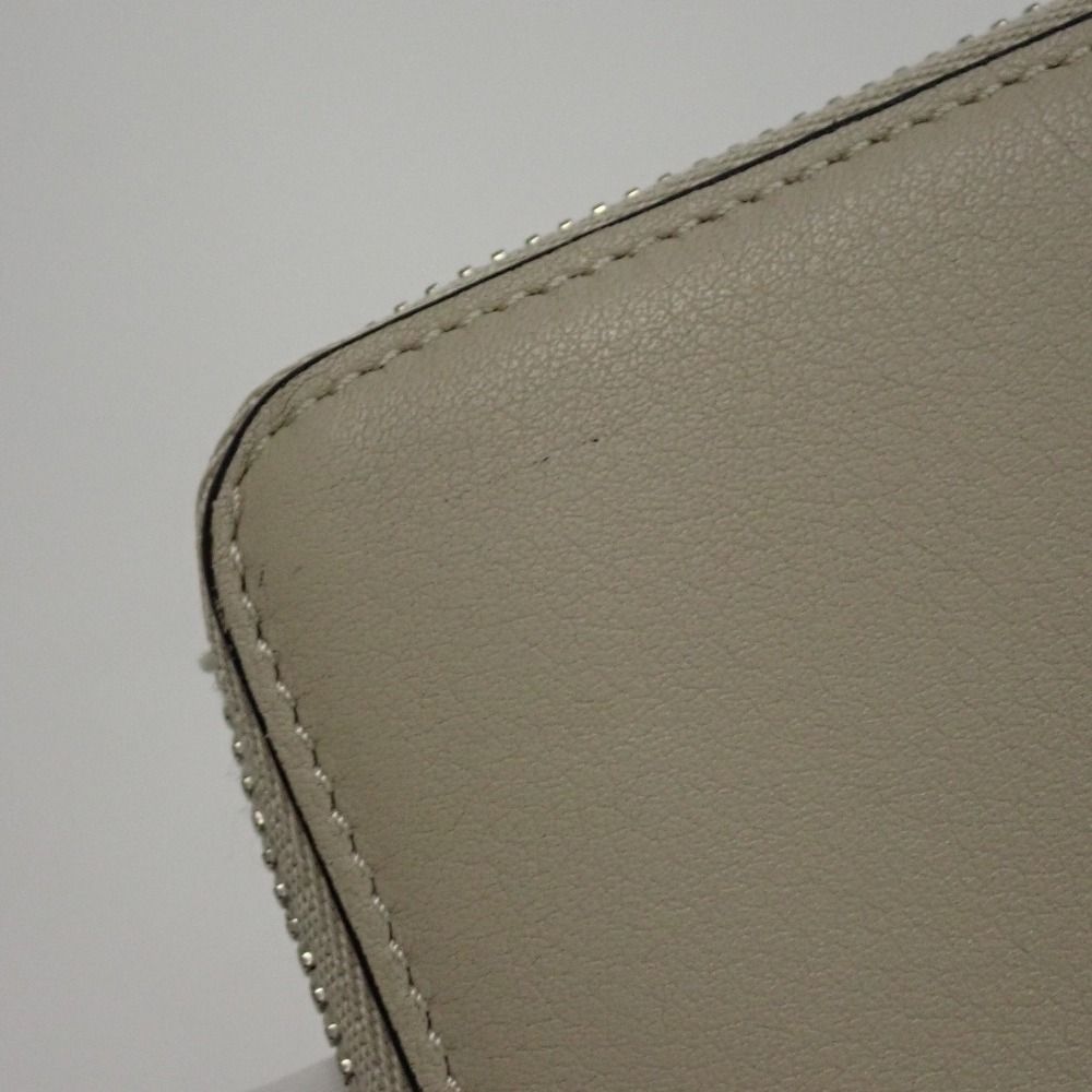 【希少】ロエベ　ケース　ラウンドジップ アナグラム　デカロゴ ベージュ LOEWE ロエベ ラウンド型 コインケース 小銭入れ アナグラムロゴ