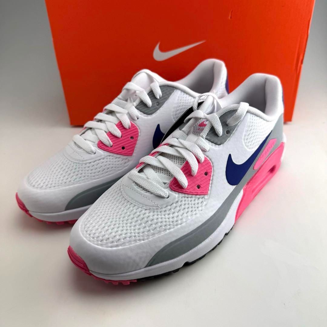 26.5cm ナイキ エアマックス90 ゴルフ ホワイトレーザーピンクコンコルド