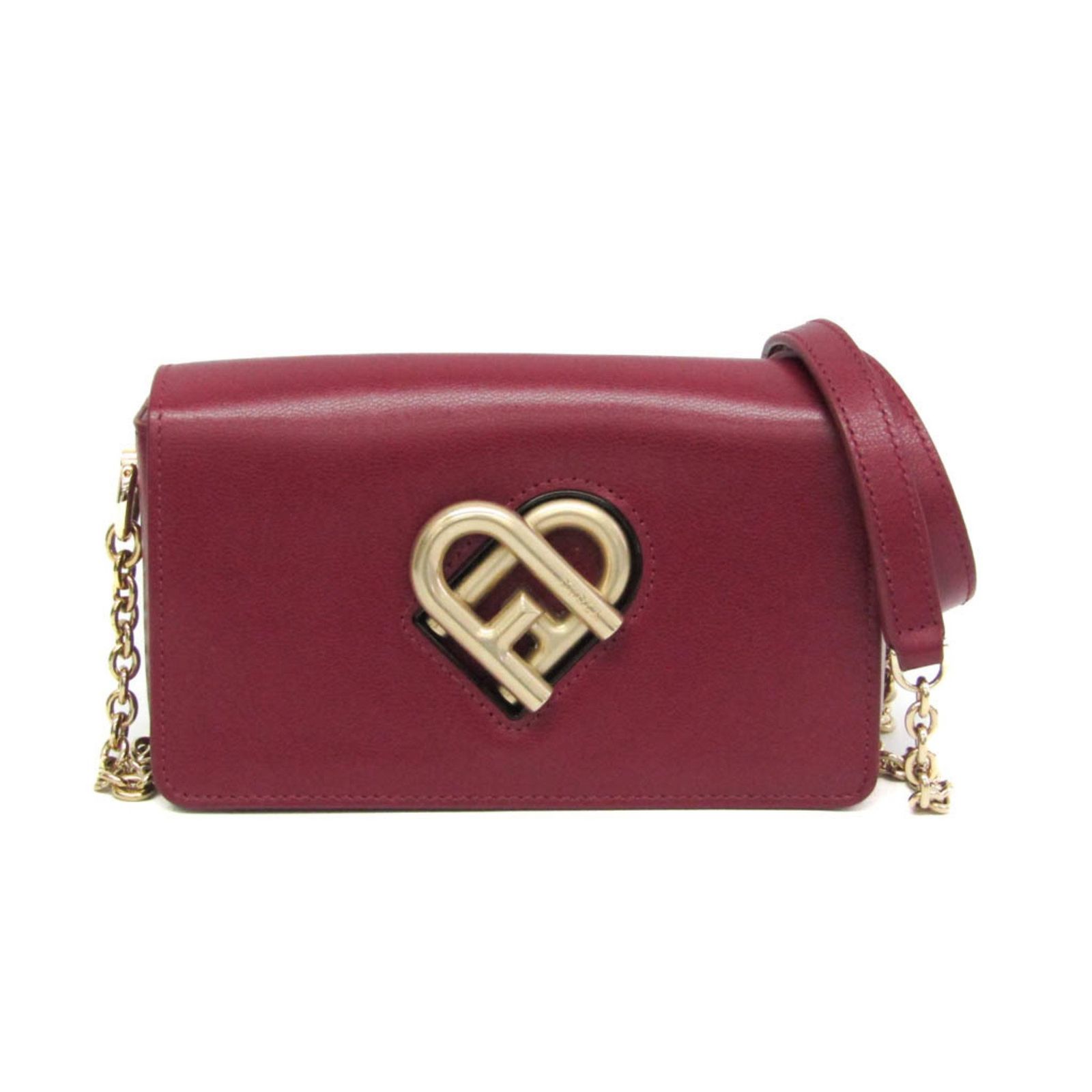 フルラ(Furla) チェーン レディース レザー ショルダーバッグ ボルドー 