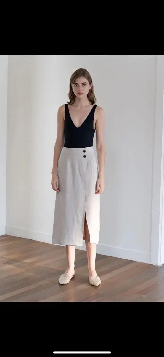 パドカレ リヨセルポプリン 2wayVネックジャンパードレス 2WAY Vネック