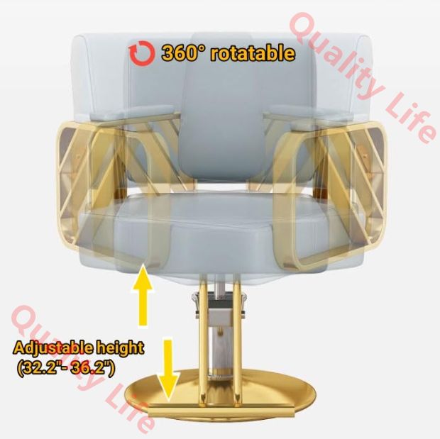 ヘアサロンチェア フットペダル付き油圧理容椅子 ヘアサロンチェア フットペダル付き油圧理容椅子 厚みのあるスポンジ充填 360°回転 高さ調節 タトゥー スパ用 400ポ WWW_NOITHATQUANGTHANH_NET