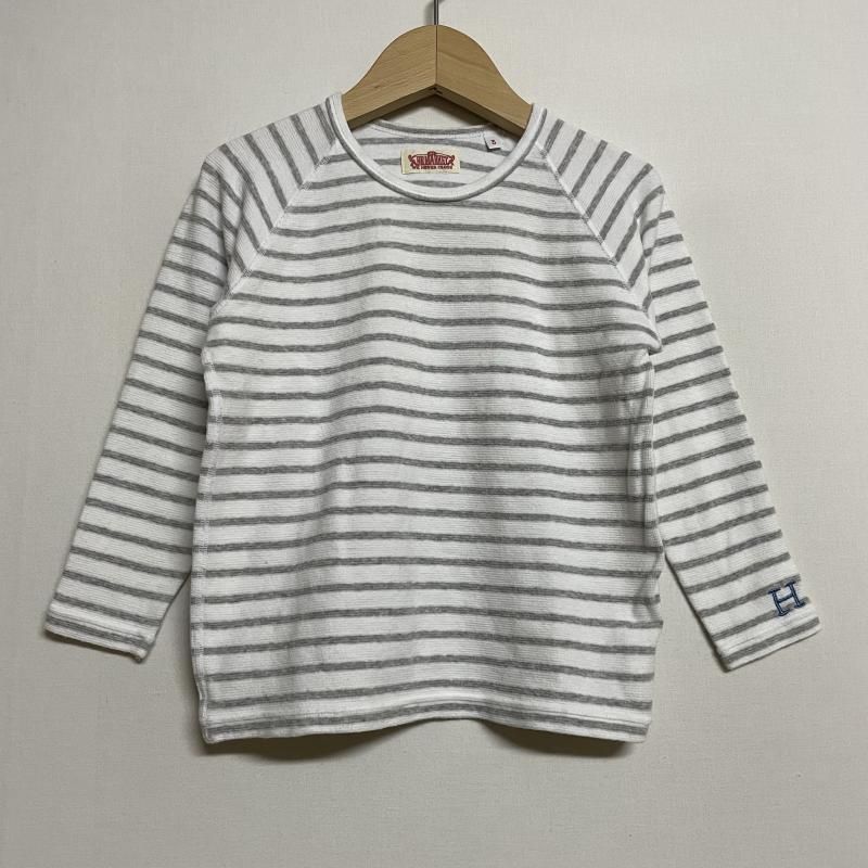 キッズ L HRMARKET ハリウッドランチマーケット Tシャツ 長袖 刺繍 クルーネック ボーダー ラグラン ロングスリーブ Tシャツ カットソー  ドンドンダウンIS メルカリ