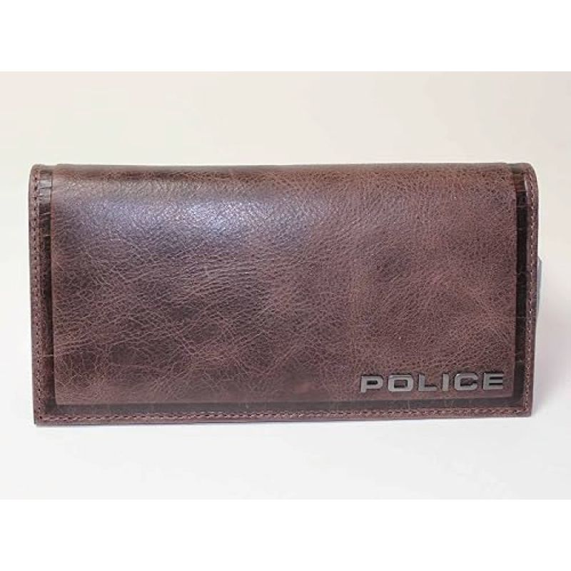 メーカー POLICE ポリス EDGE 長財布 ファスナー付 本革 ダークブラック PA-58002-29 メンズ ブランド財布