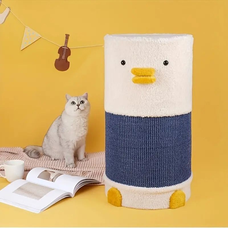 キャットタワー キャットハウス かわいい アヒル キャットクライミングポスト キャットツリー ダックシサルバケット 組立不要 簡単設置 ダブルレイヤー 四季共通 多頭飼育 キャットトイ