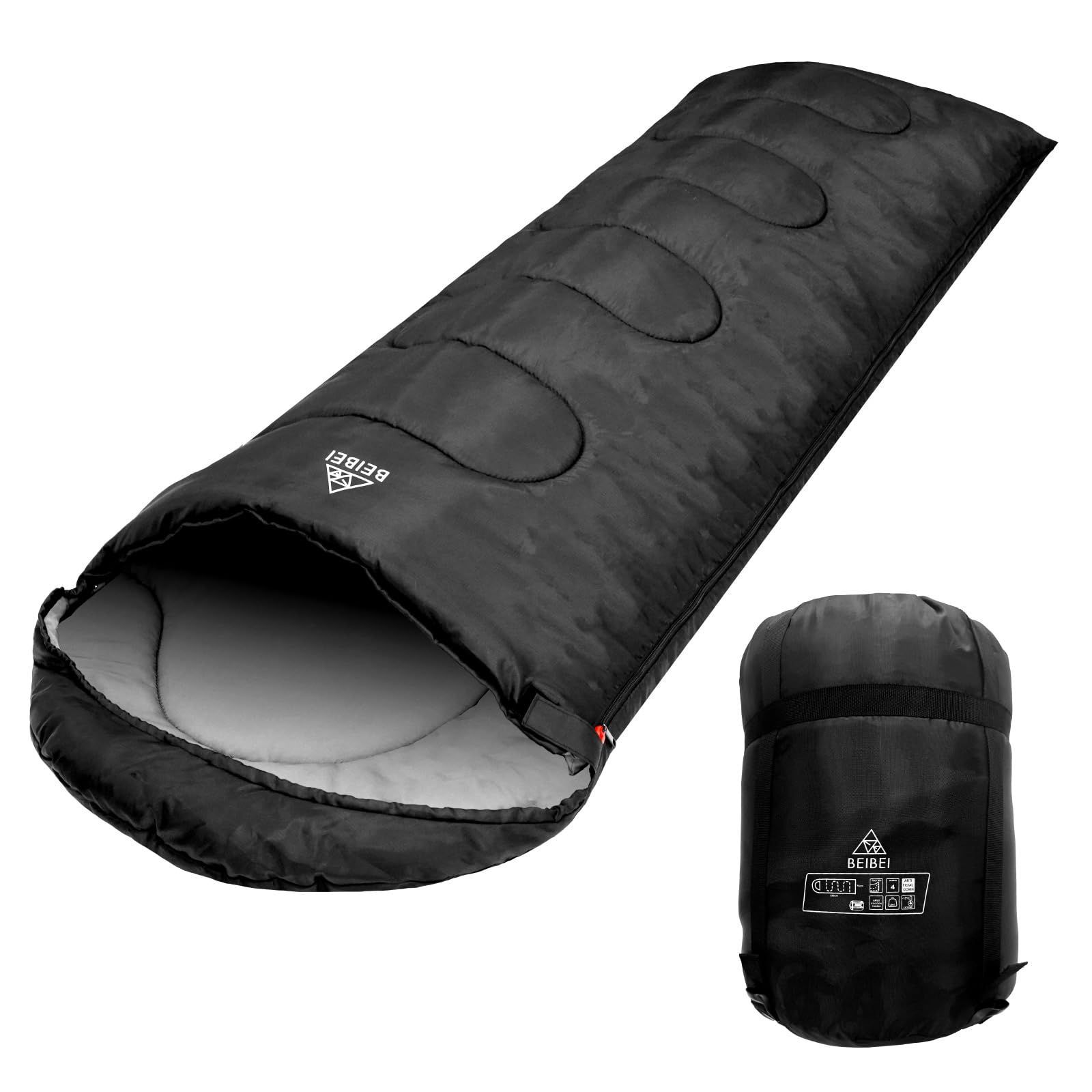 寝袋シュラフ封筒型 オールシーズン 人工ダウン 210T 限界使用温度-15 