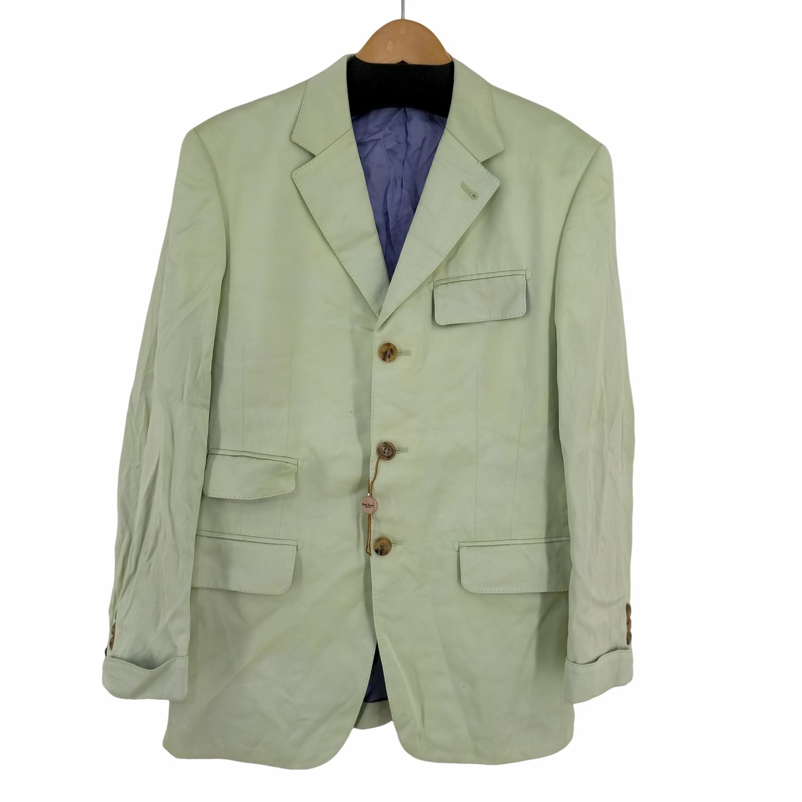 ポールスミス Paul Smith 00SS BUNNY ROGER COLLECTION コットンサテン3Bジャケット メンズ import：M