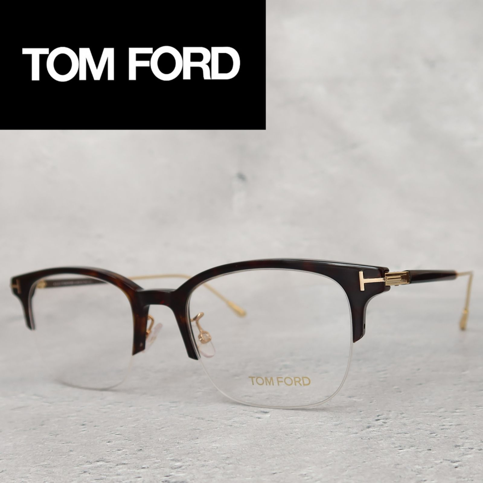 トムフォード メガネ アジアンフィット ウェリントン ブラウン べっ甲柄 茶色 TOM FORD EYEWEAR トムフォード メガネ アジアンフィット メンズ