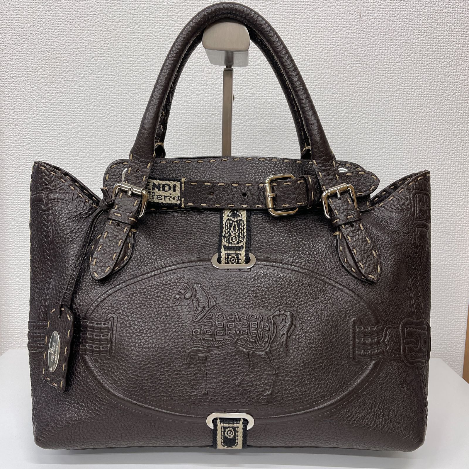 FENDI セレリア ハンドバッグ ホース 型押し シボ No.137 - メルカリ