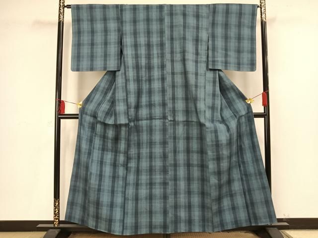 平和屋着物▽上質な紬　単衣　格子　正絹　逸品　未使用　AAAV2610fy 平和屋着物▽上質な紬 単衣 格子 正絹 逸品 未使用 AAAV2610fy - メルカリ