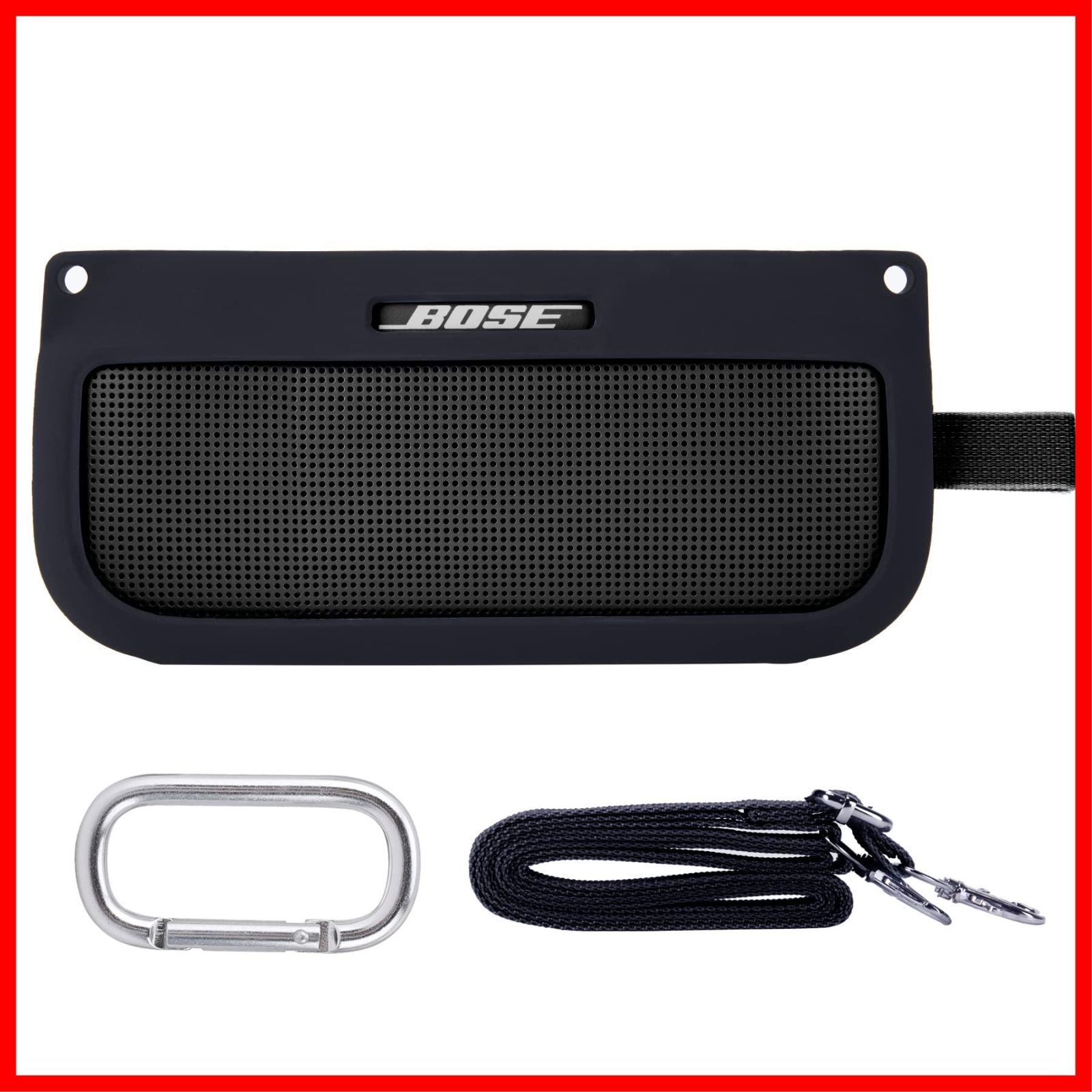 【速発送】co2CREA シリコンケース 互換品 ボーズ Bose SoundLink Flex Bluetooth speaker ポータブル  ワイヤレス スピーカー (ブラック)