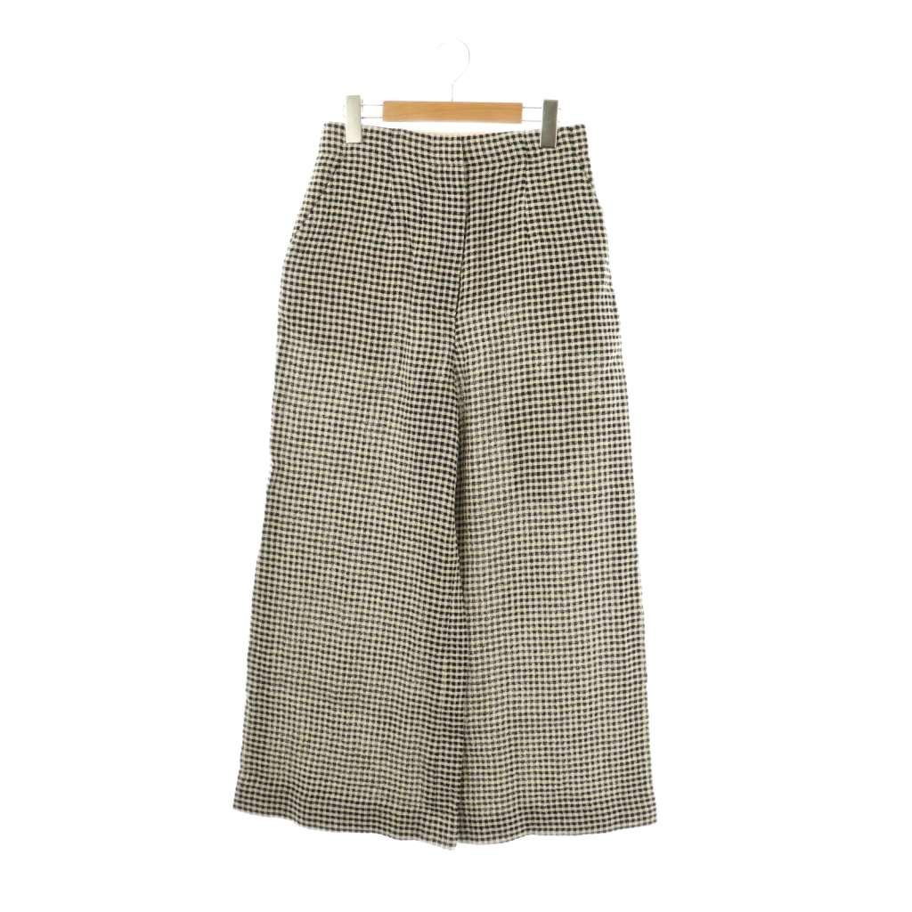 サードマガジン THIRD MAGAZINE ×mikomori チェックパンツ ワイド 2 ブラック ホワイト HK OS SH