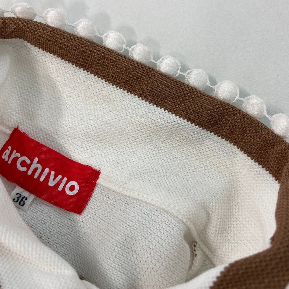 サイズ：36 ARCHIVIO アルチビオ ノースリーブ ポロシャツ