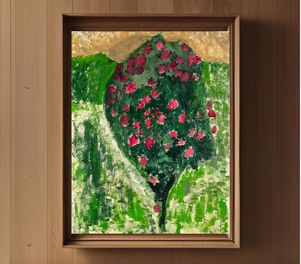 32×41㎝「雨を待つ木」油彩・原画・F6 32×41㎝「雨を待つ木」F6・原画・油彩画 - メルカリ