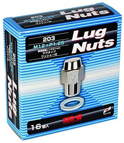 KYO-EI 協永産業 ホイールナット マグタイプラグナット M12 x P1.25 21HEX 袋タイプ 203-16P