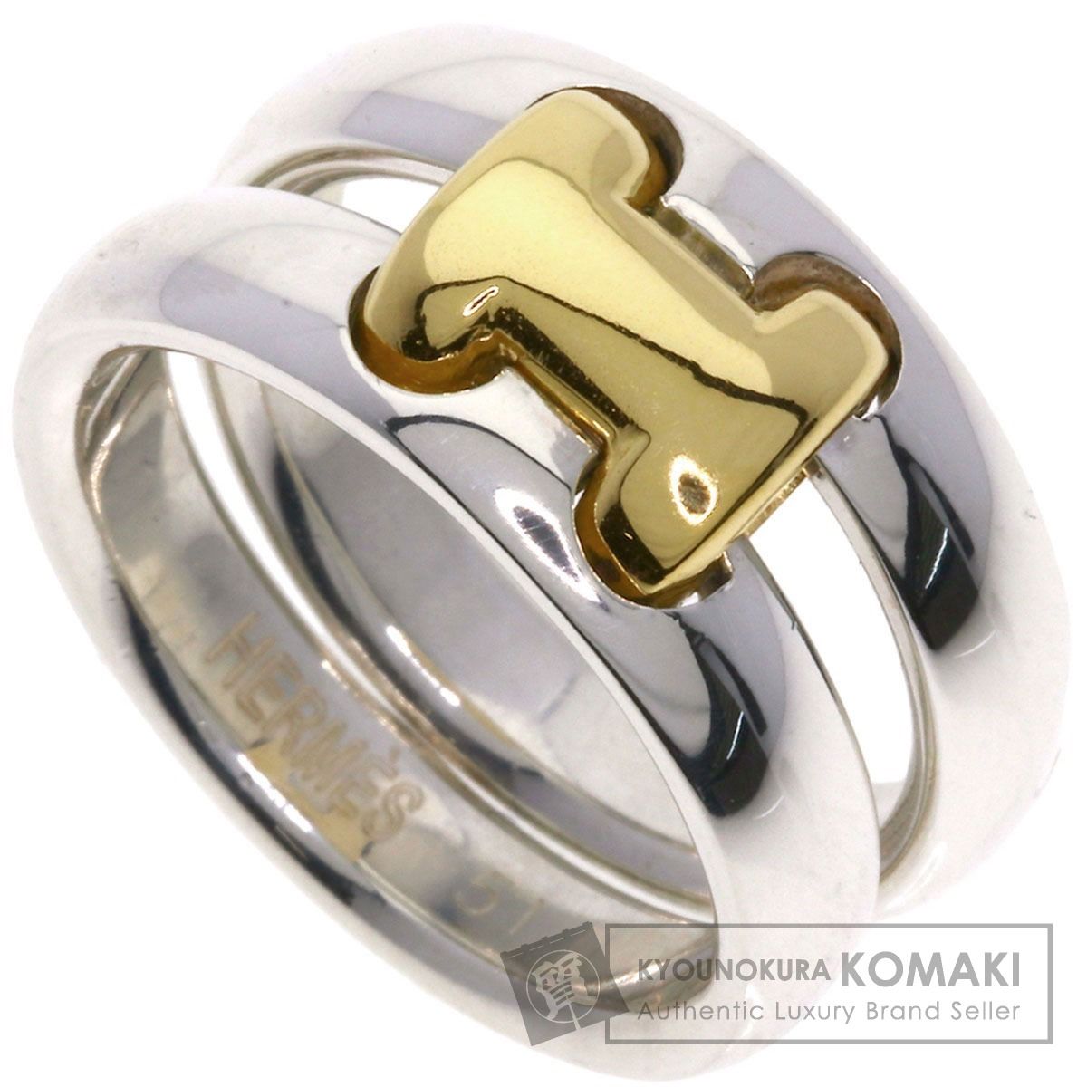 HERMES エルメス オランプ リング・指輪 K18YG SV レディース [中古  