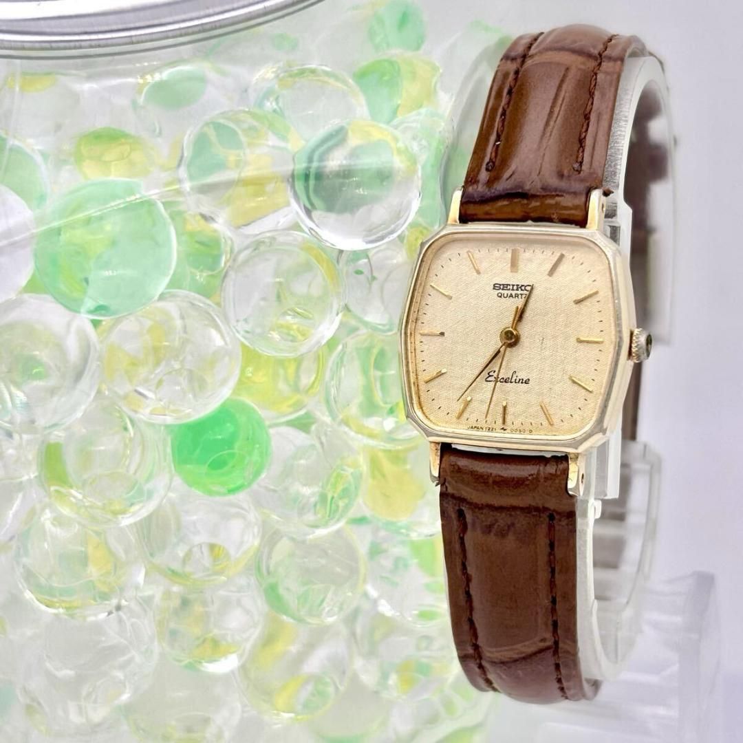 美品/新品電池】 SEIKO セイコー エクセリーヌ ゴールド レディース