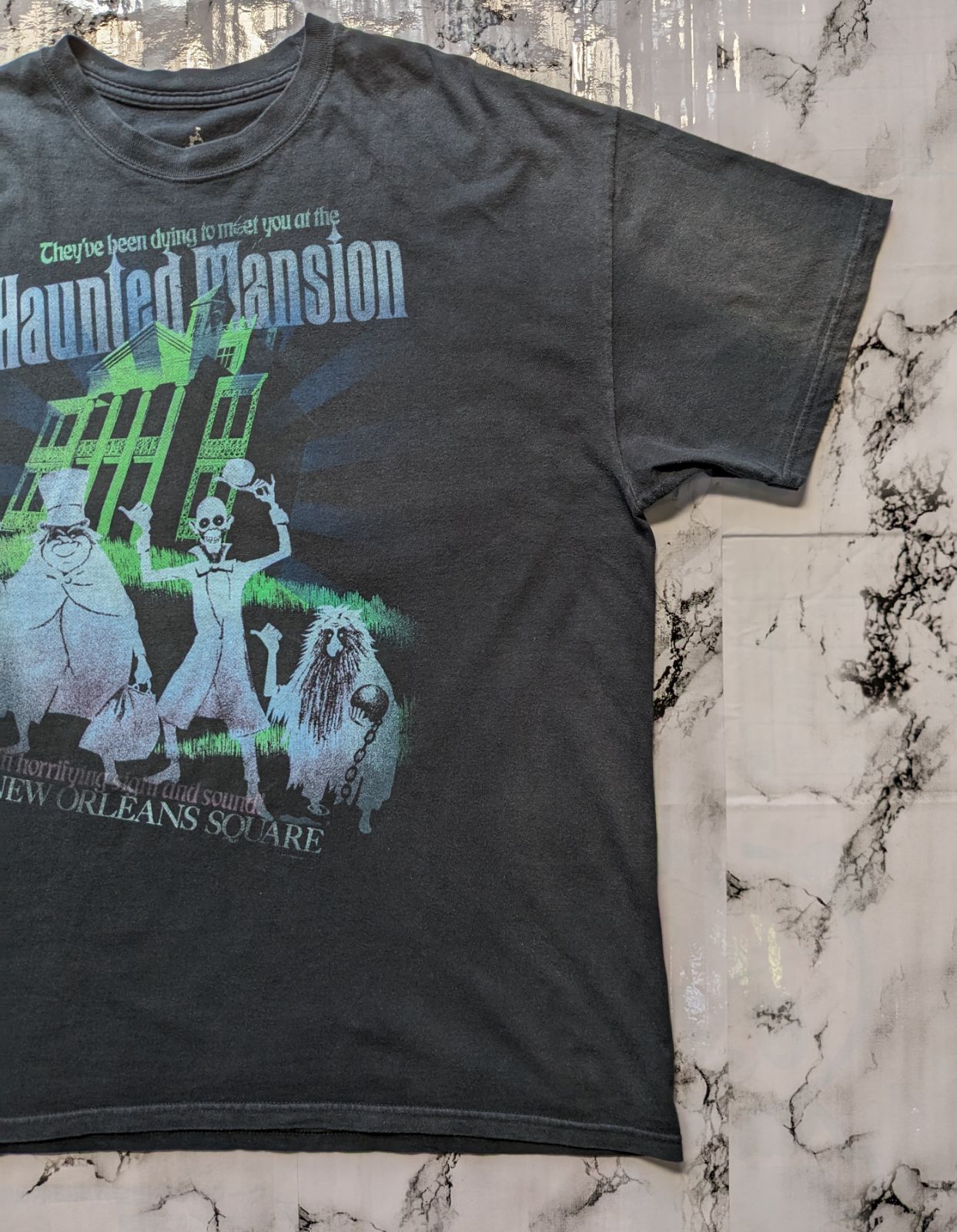 ☆US Disney Parks☆ホーンテッドマンション 壁紙柄シャツ ディズニー ホーンテッドマンション tシャツ disney THE HAUNTED
