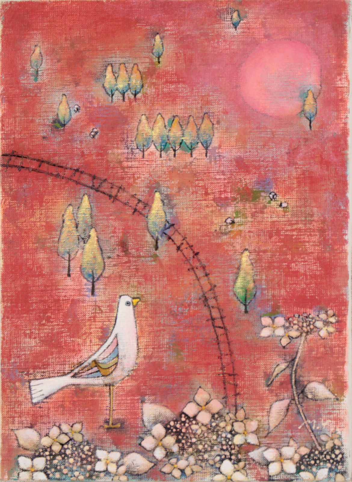 吉井光子『夕日の丘』油彩画【真作保証】 絵画 吉井光子『夕日の丘』油彩画【真作保証】 絵画 - メルカリ