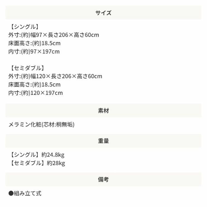 工具不要 ベッド