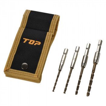 トップ工業 TOP 電動ドリル用 六角シャンクコバルトドリル 4本セット EOD-3050DKS