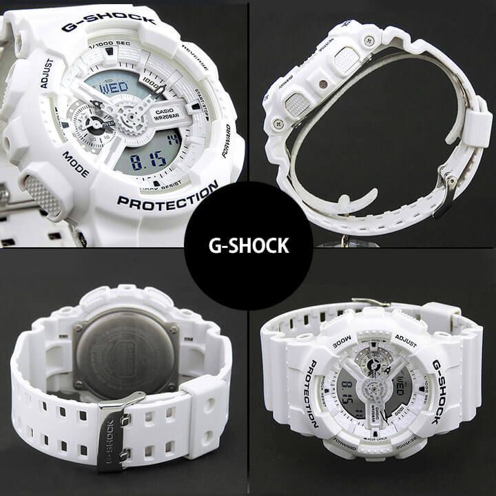 カシオ ペアウォッチ G-SHOCK Gショック BABY-G ベビーG GA-110MW-7A BA-110-7A1 海外 ペア g-shock  baby-g ベイビーｇアナデジ アナログ デジタル ホワイト メンズ レディース - メルカリ