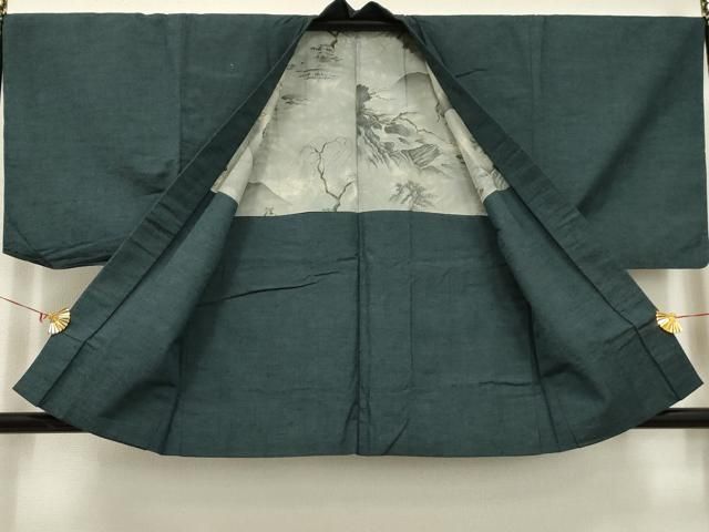 平和屋着物○本場染大島紬 霞文 正絹 逸品 AAAX0105np