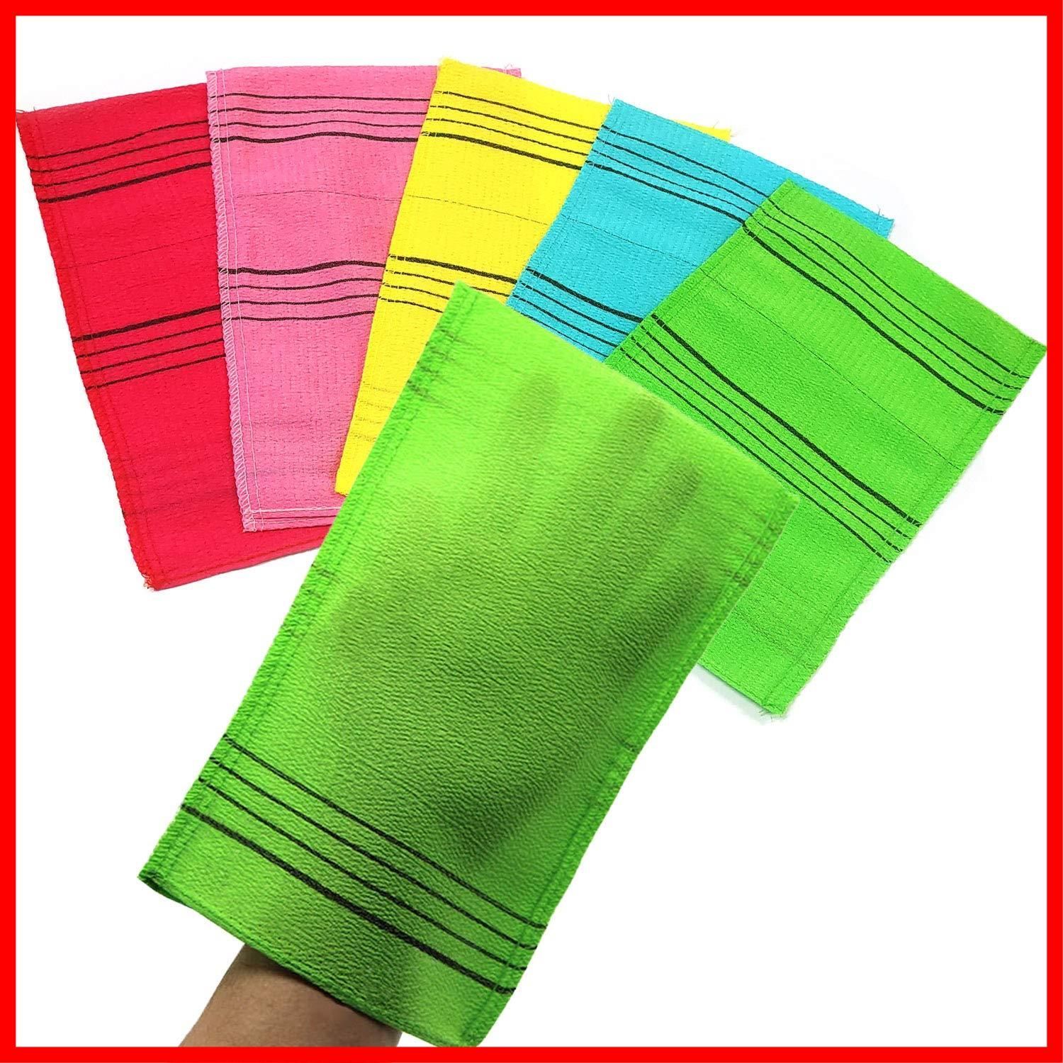 人気商品 5個セット ビッグサイズ 繰り返し使用 韓国 アカスリミトン タオル 垢すり スポンジ あかすり アカスリ グローブ NEPURE かため ビッグミックス