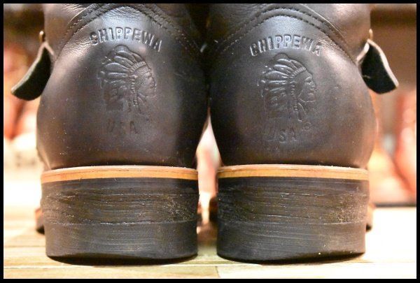 9.5E 良品 白タグ】Chippewa チペワ 91002 ショートエンジニア 7インチ