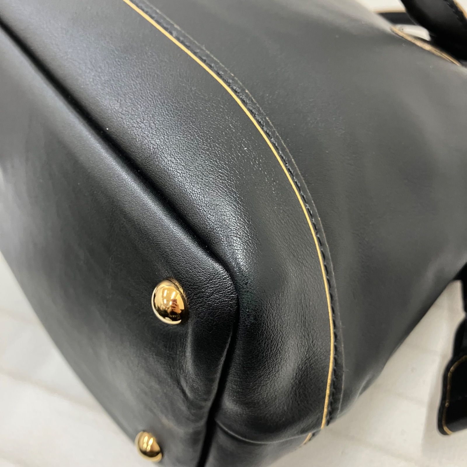 302 美品 LONGCHAMP ロンシャン レザー ハンドバッグ トートバッグ 大 