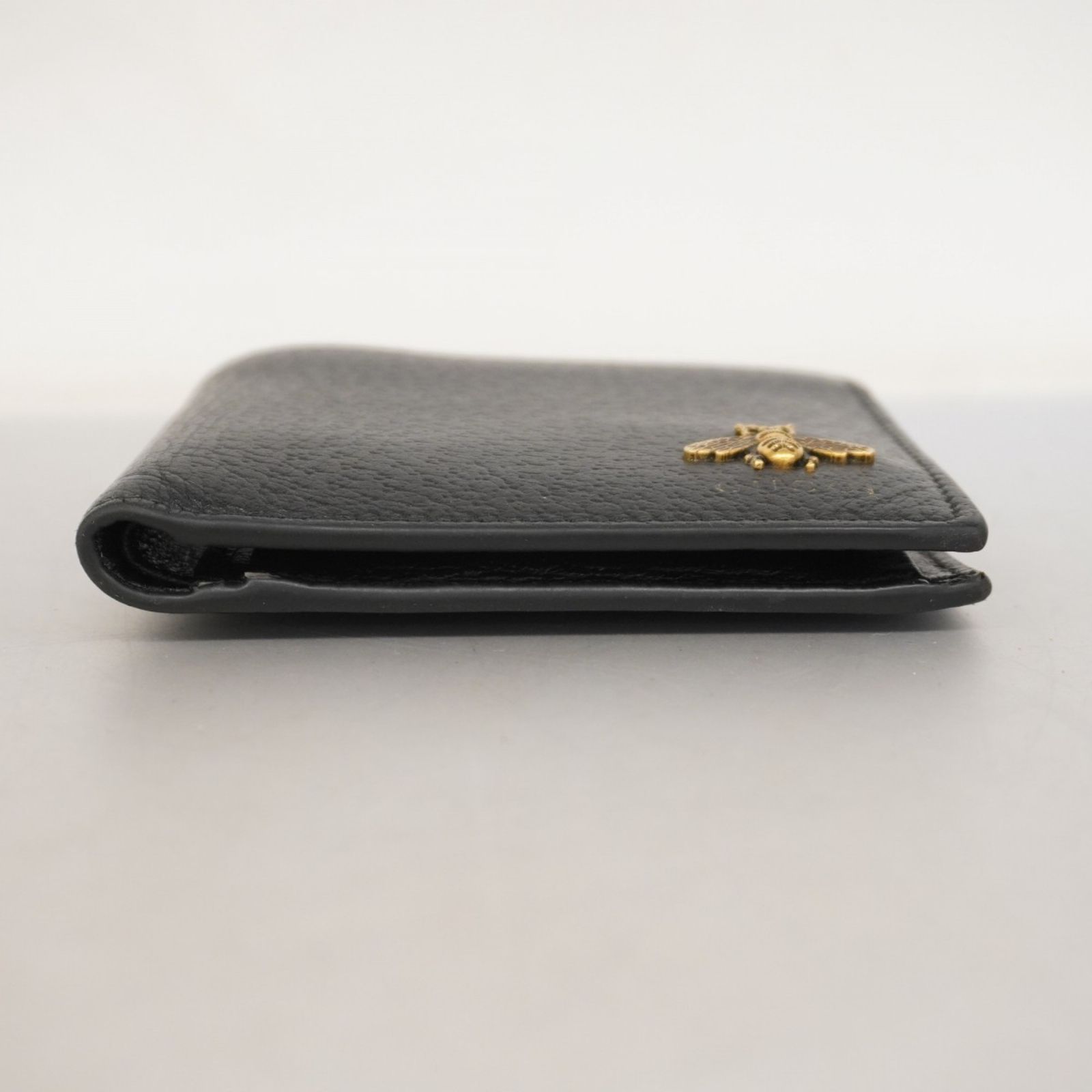 グッチ Gucci グッチ 財布 ビー 522915 レザー ブラック メンズ