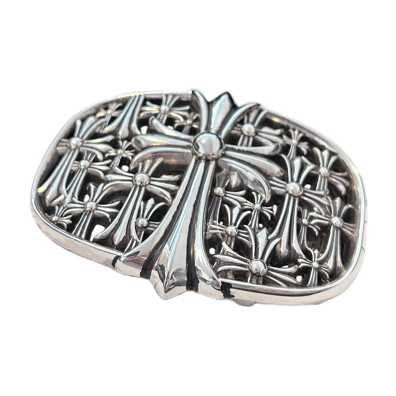 CHROME HEARTS 国内正規品クロムハーツシルバーセメタリーバックル新品 ブランド古着】セメタリークロスシルバーベルトバックル（ベルト