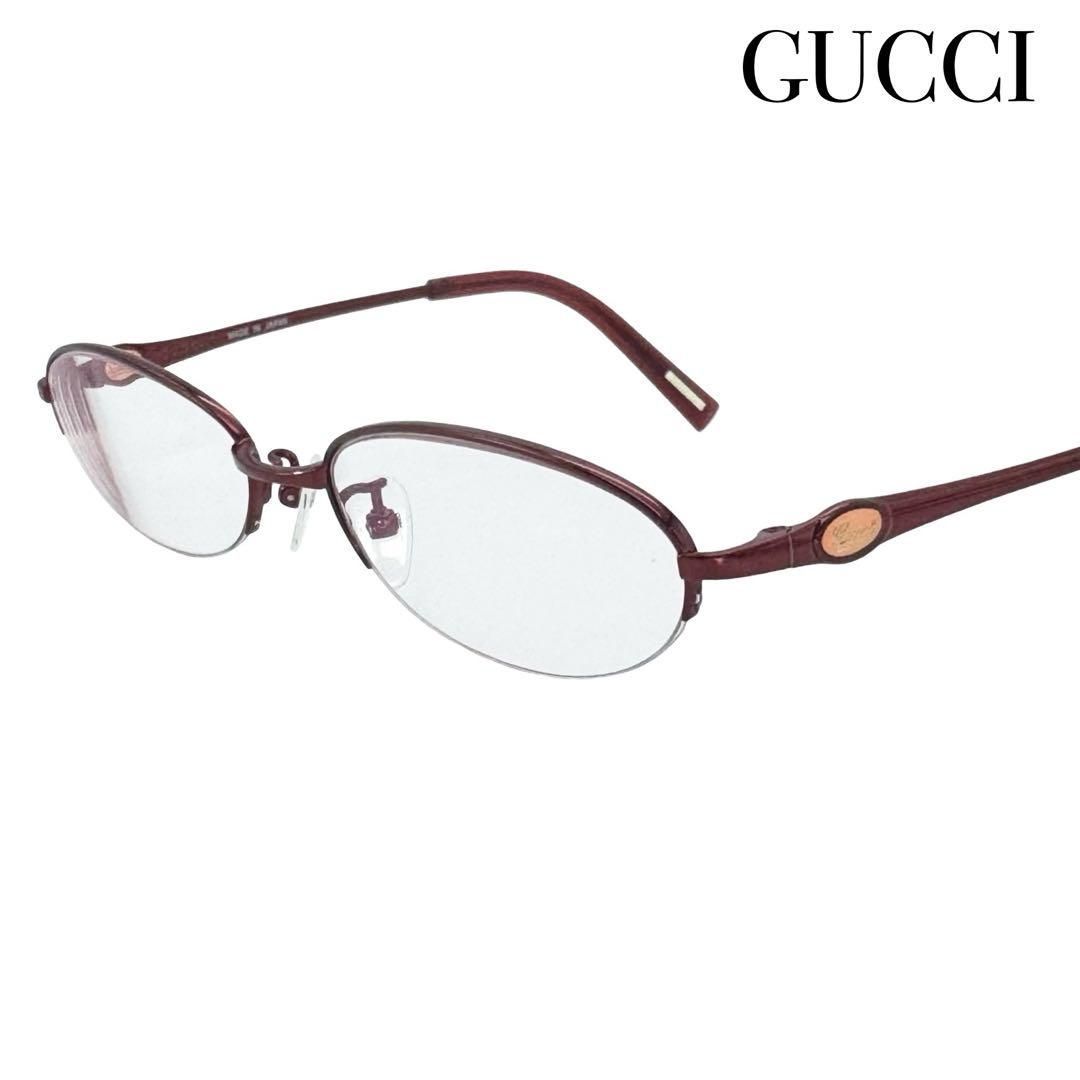 GUCCI グッチ GG9626J 度入り チタン製 メガネフレーム 眼鏡 めがね レッド レディース