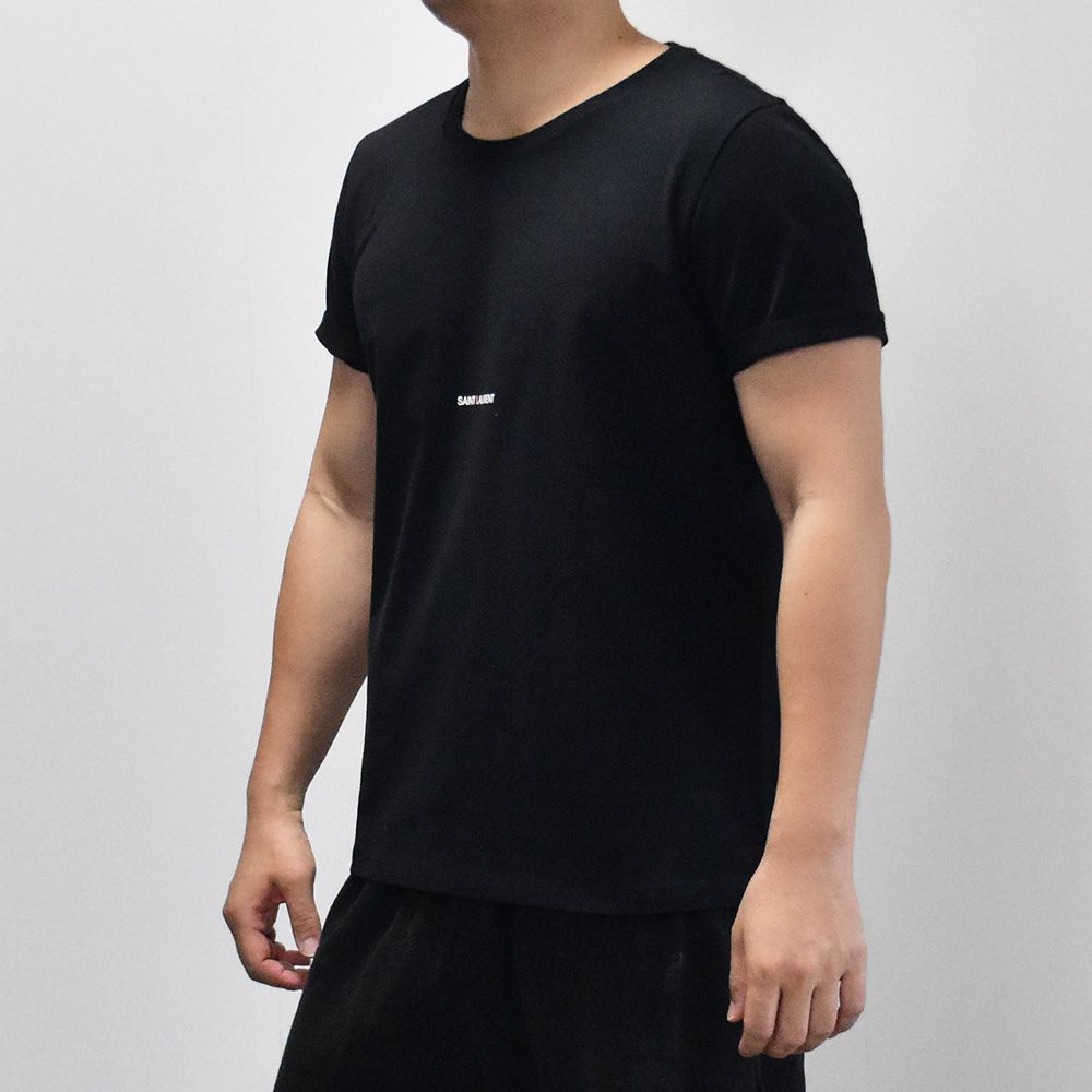 サンローラン Tシャツ ロゴ メンズ 半袖 ショートスリーブ T