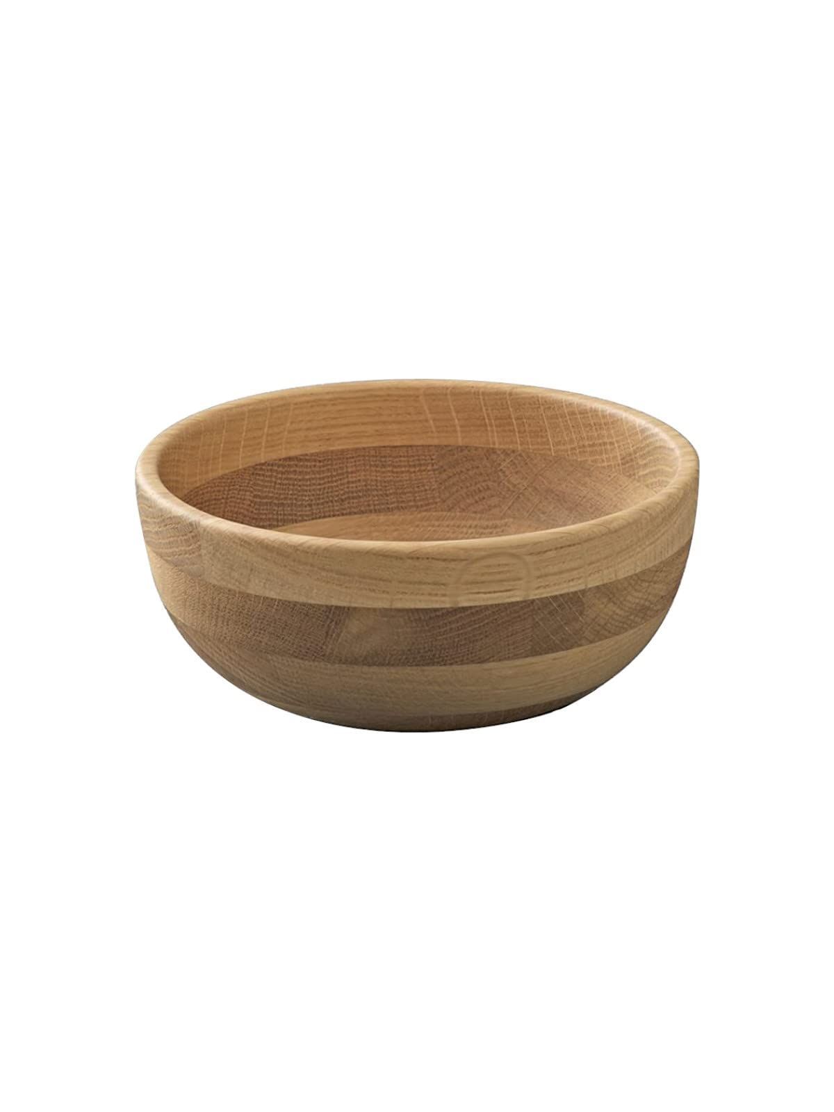 【人気商品】約直径17.5×高さ7.5cm 天然木 高級家具用材として知られるオーク材使用 食器 木製 KPK-007 サラダボウル スワンソン商事
