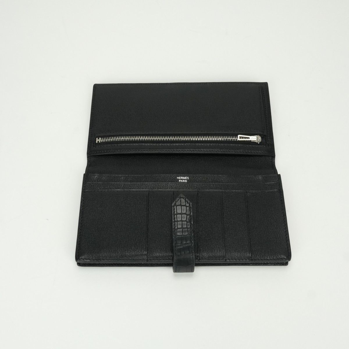 美品✨エルメス　長財布　べアンスフレ　ブラック　ロングウォレット エルメス 長財布 ベアンスフレ ブラック/モノクローム金具