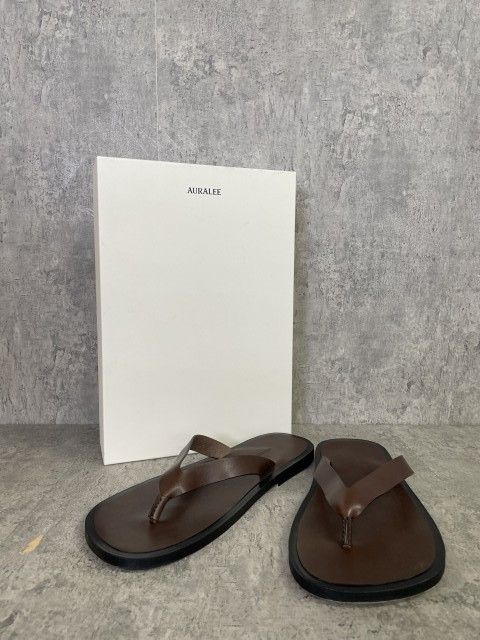 中古】AURALEE ｵｰﾗﾘｰ Leather belt Sandals ﾚｻﾞｰﾍﾞﾙﾄ ｻﾝﾀﾞﾙ ﾄﾝｸﾞ