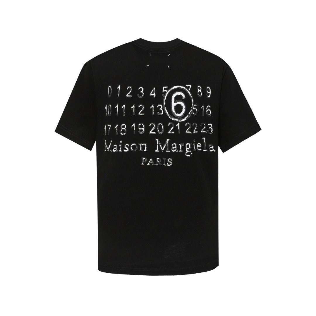 Maison Margiela メゾン マルジェラ Tシャツ プリント コットン シャツ 半袖 ゆったり オーバーサイズ ブラック ホワイト S M  L XL 並行輸入品 - メルカリ