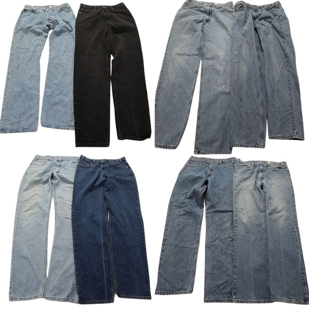 古着卸 リーバイス 紙タグ デニム パンツ 8枚セット メンズ 36 |38 アメカジ インディゴブルー ライトブルー 古着 NA5719