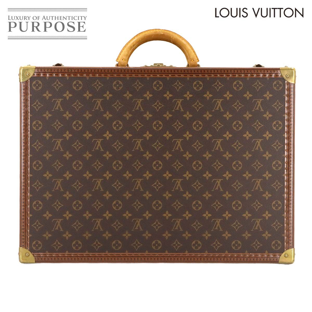 ルイ ヴィトン LOUIS VUITTON モノグラム ビステン 55 トランク ケース バッグ ブラウン M21327 ゴールド 金具 Bilstein 55 90205892