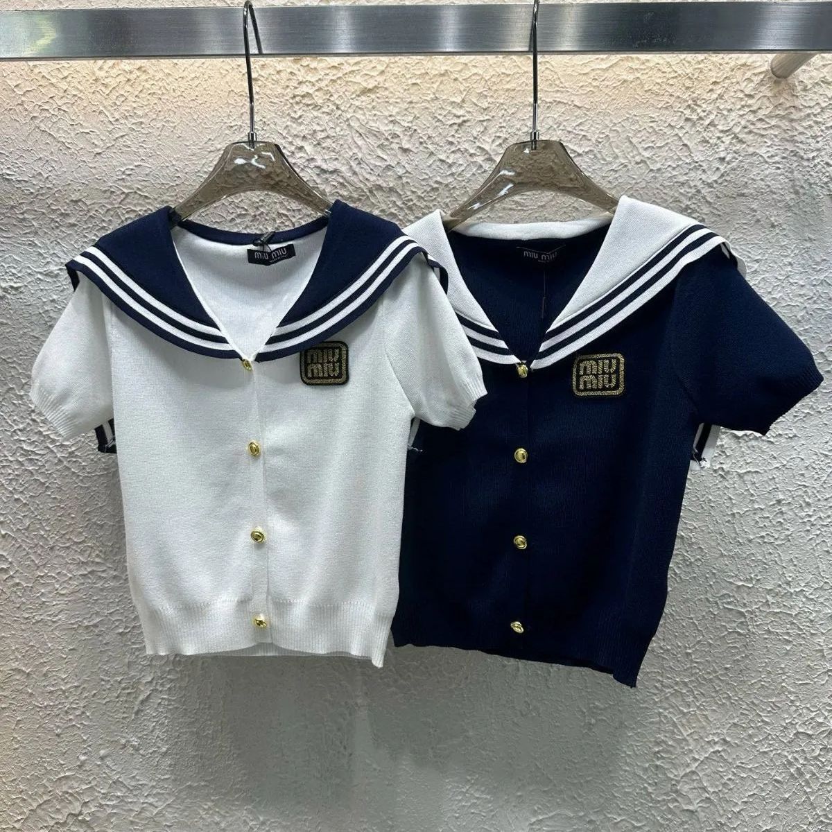 Miumiu セーラー服上着 ホワイト ネイビー