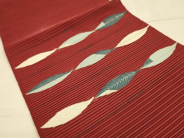 平和屋着物＊夏物　八寸名古屋帯　草葉文　DAAX8899cm 平和屋着物＊夏物 八寸名古屋帯 草葉文 DAAX8899cm 平和屋着物＊