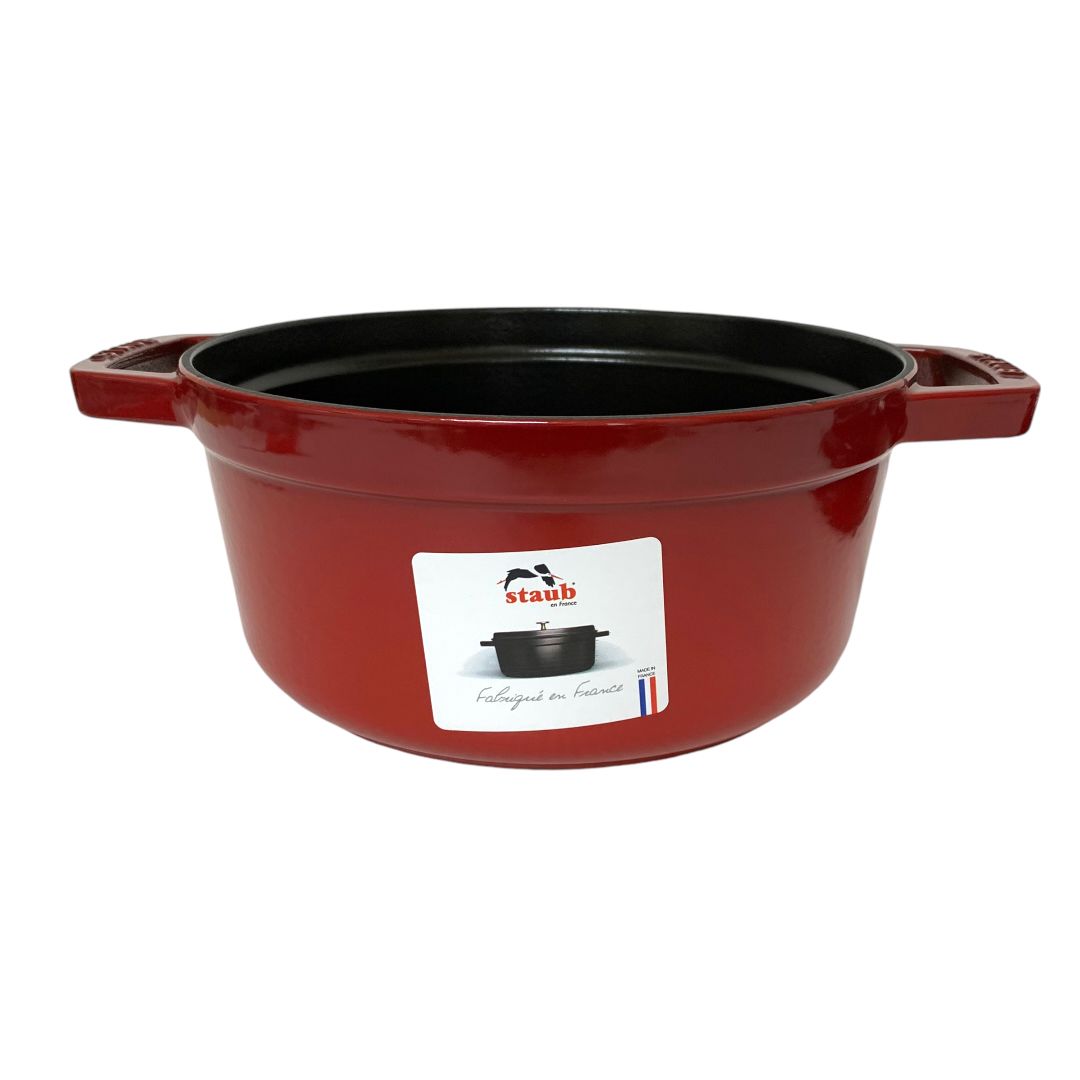 未使用品】 STAUB ストウブ ピコ・ココット・ラウンド チェリー 22cm 2.6L ほうろう鍋 KON - メルカリ